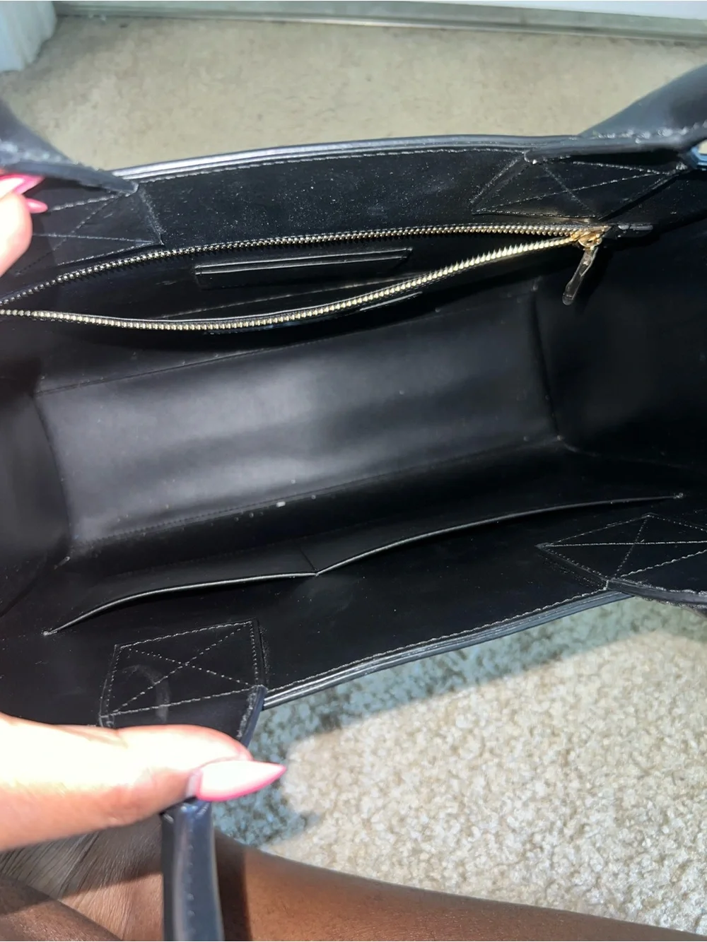 Dolce & Gabbana Black Leather DG Embossed Tote
